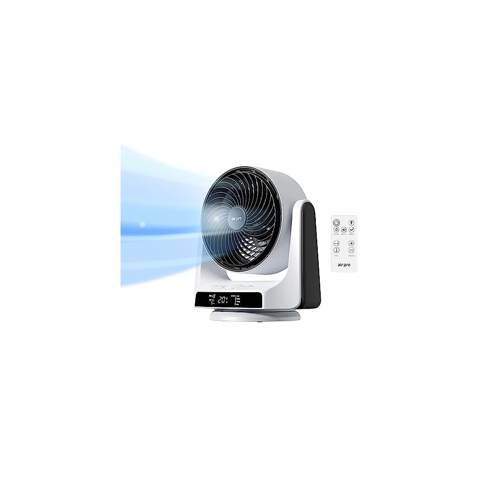 Desk Fan - Ultra Quiet Air Cooling & Circulator Table Fan - Small Cooling Fan with 8 Speeds and 4 Different Mode Settings - 90 Variable Tilt Mini