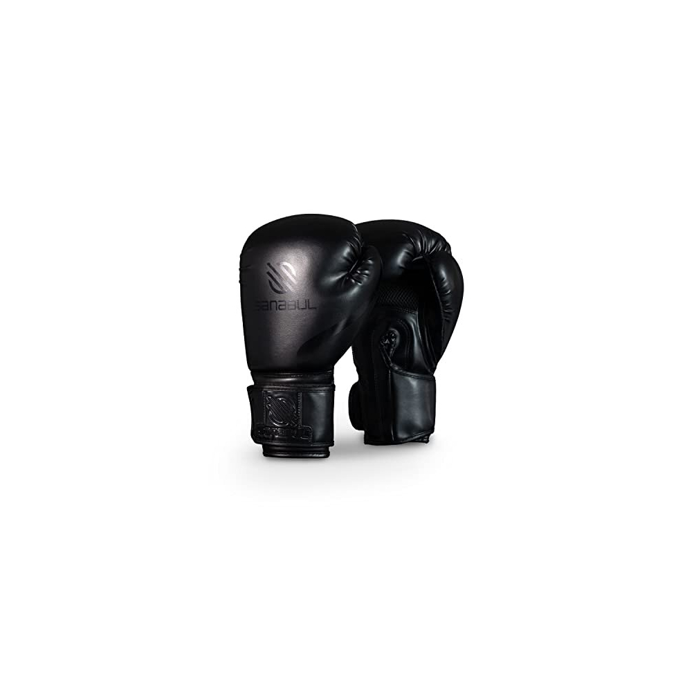 Photos - Martial Arts Gloves Essential Gel Boxing Kickboxing Fighting/Bag Gloves (All Black, 10 oz)