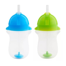 Click Lock Tip & Sip Straw Cup Set, Baby & Toddler Sippy Cups with Straw, BPA Free Non Spill Cup, Dishwasher Safe Baby Cup, Weighted Straw Childrens