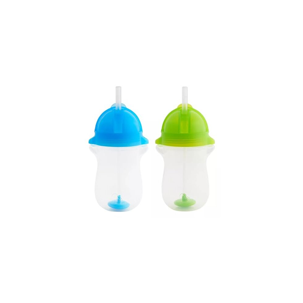 Click Lock Tip & Sip Straw Cup Set, Baby & Toddler Sippy Cups With Straw, Bpa Free Non Spill Cup, Dishwasher Safe Baby Cup, Weighted Straw Childrens Munchkin