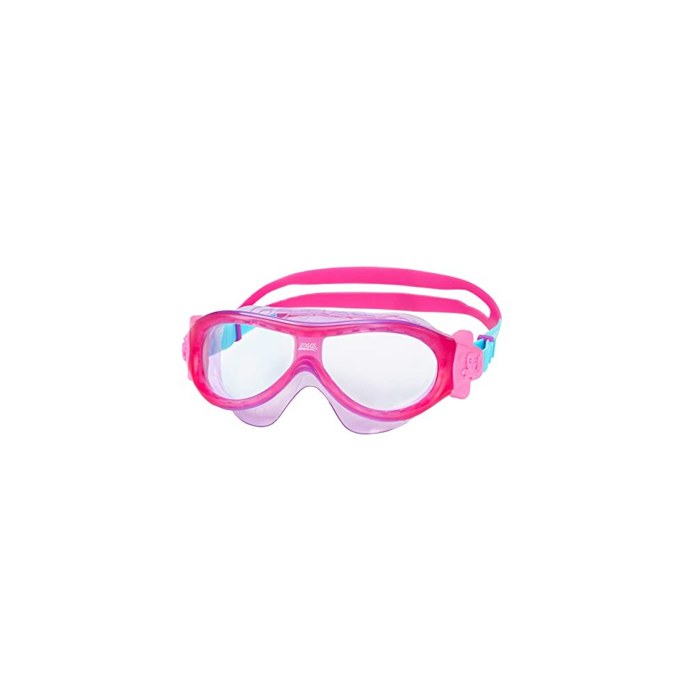 Kids' Phantom Mask with UV Protection And Anti-fog Swimming Goggles, Pink/Purple/Aqua, 0-6 Years