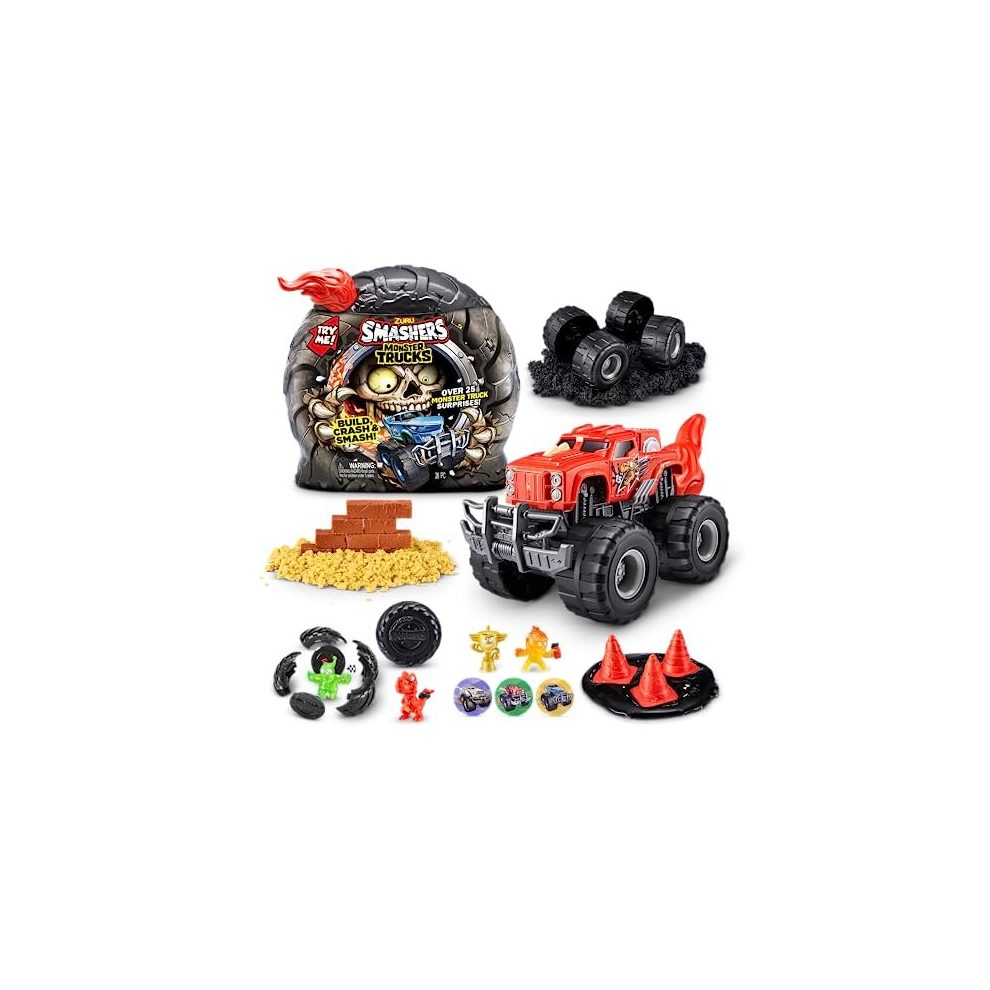 Zuru Smashers Smashers Monster Truck Surprise By Zuru, Dino Drifter, Boys, With 25 Surprises, Collectible Monster Truck Surprise (Dino Drifter)