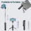 Selfie Stick Tripod with Remote, Bluetooth Phone Tripod,Compatible with iPhone, GoPro, Android Phone 5