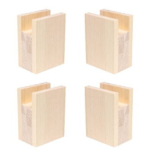 4PCS Bed Furniture Risers Heavy Duty Wood Risers for Sofa Table and Chair (10cmx10cmx4cm)