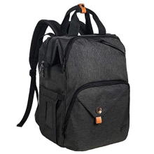 Baby Nappy Changing Bag Backpack Double Compartments with Stroller Straps,Waterproof Diaper Bag Backpack Black(EU7340-DG)