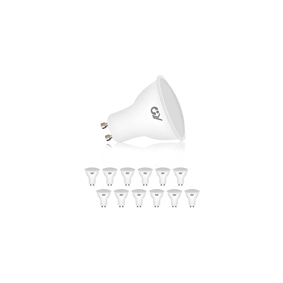 GU10 LED Bulbs Cool White 6500K 8W 800lm Energy Saving GU10 LED Light Bulbs 80W Halogen Light Bulb Equivalent,120 Wide Beam For Ceiling Pack Of 12