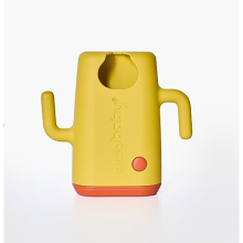 - Didopoucher - Two-in-ONE Anti-Spill Holder for Baby Food Pouches and Juice Bricks - Ergonomic Handles - Baby-Proof lid - Yellow Color
