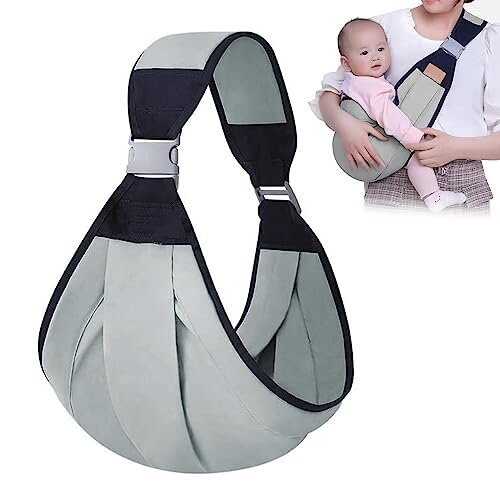 Baby Sling Breathable Baby Carrier Adjustable Baby Carrier Wrap Anti Slip Toddler Sling Soft Baby Sling with Adjustable Shoulder Straps for 0 36