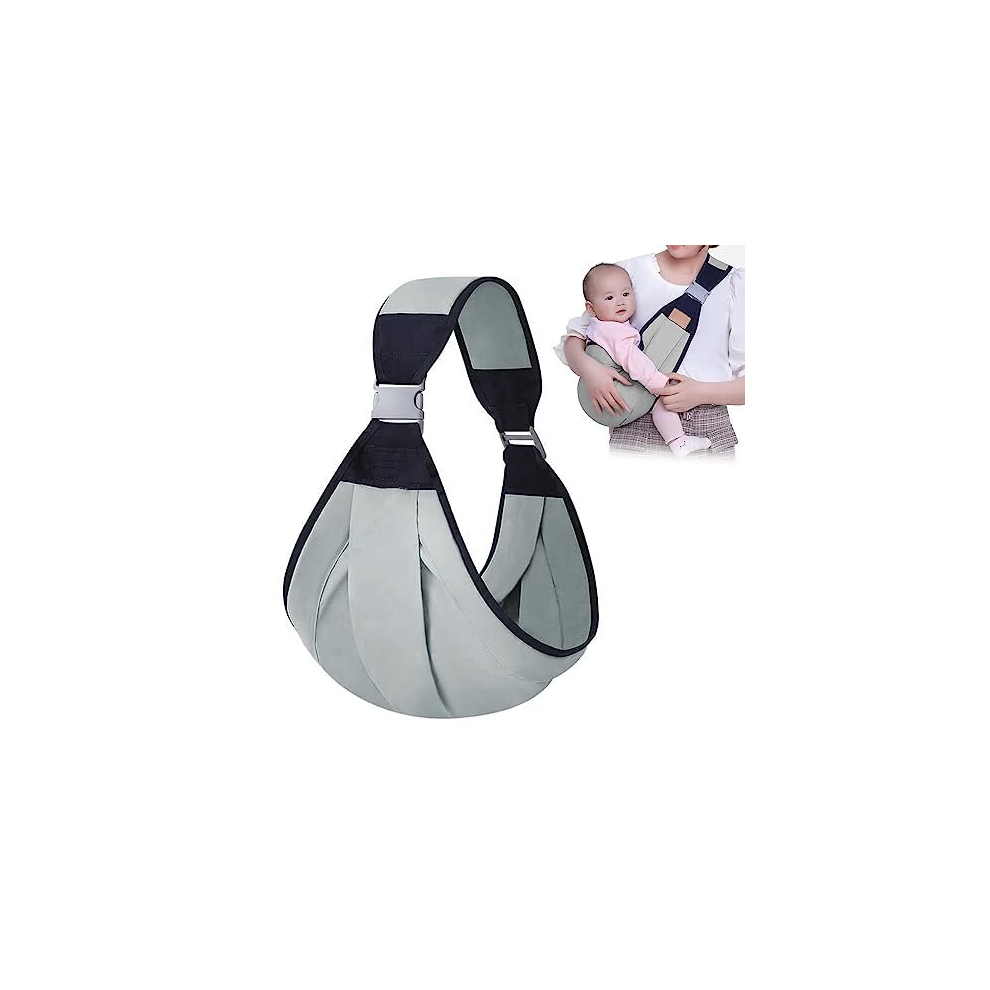 Baby Sling Breathable, Baby Carrier, Adjustable Baby Carrier Wrap, Anti-Slip Toddler Sling Soft Baby Sling with Adjustable Shoulder Straps for 0-36