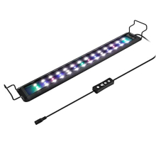 Aquarium Light,Full Spectrum Fish Tank Light with LCD Monitor, 16W RGB LED Aquarium Light for Freshwater Tank with 10 Levels of Brightness,Adjustable