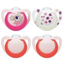 Star Day & Night Baby Dummy 18-36 Months Soothes 99% of Babies BPA-Free Silicone Soothers Glow-in-the-Dark to Find at Night Koala 4 Count