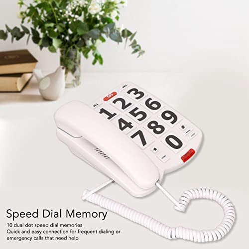 Big Button Phone for Seniors, Adjustable Lound Volume Corded Phone for