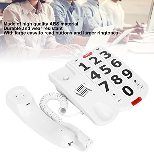 Big Button Phone, Wired Big Button Landline Phone for Elderly