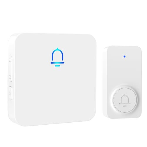 Wireless Doorbell, Electric Cordless Battery Operated Plug in Door ...