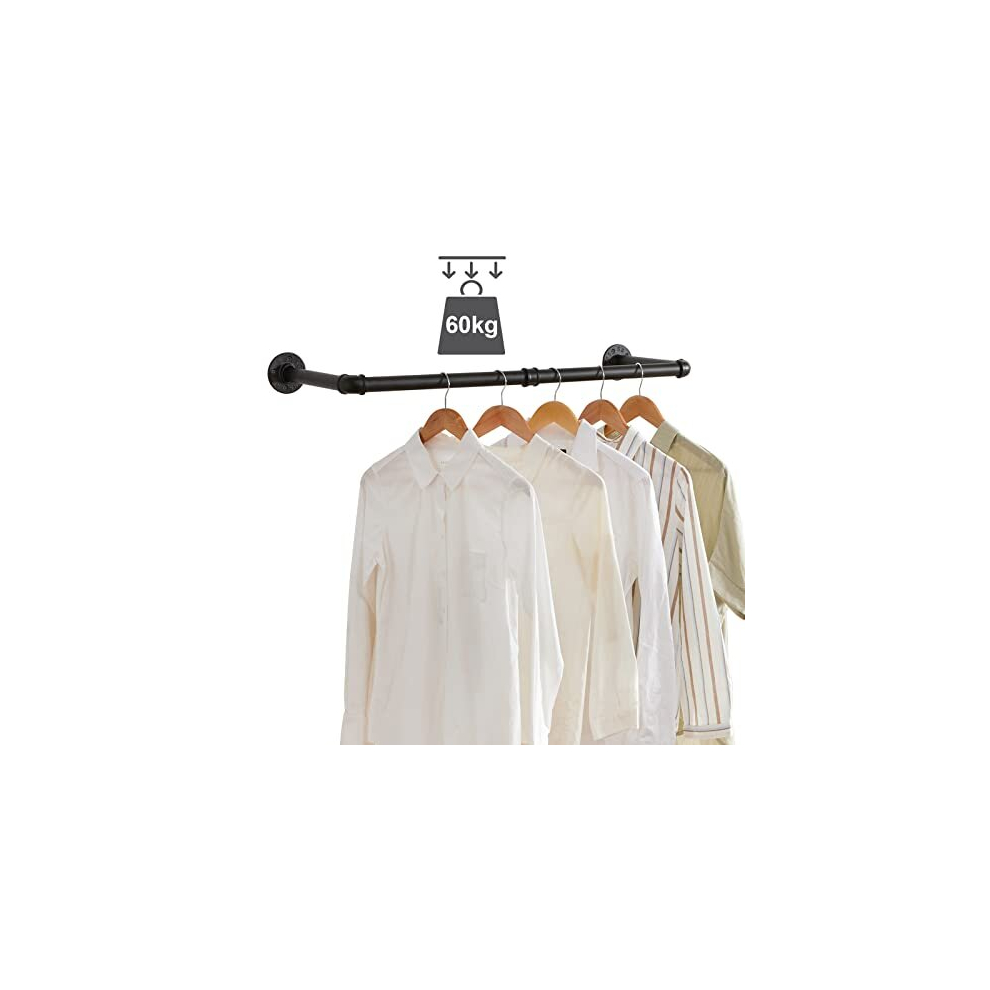 Unho Clothes Rail Wall Mounted: Industrial Pipe Clothing Hanging