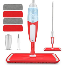 Spray Floor Mops for Floor Cleaning, UMAYCOOL Floor Mops Microfiber Spray Mop Dry Wet Mop Dust Mop with 4 Reusable Mop Pads & 550ML Refillable Bottle
