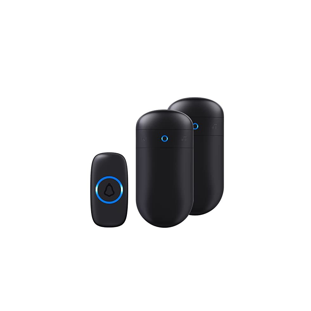 Wireless Doorbell, Electric Cordless Door Bells Chime Ip55 Waterproof Battery Operated At 1000Ft Long Range With 52 Melodies 5 Volume 2 Plug In 5014285996762