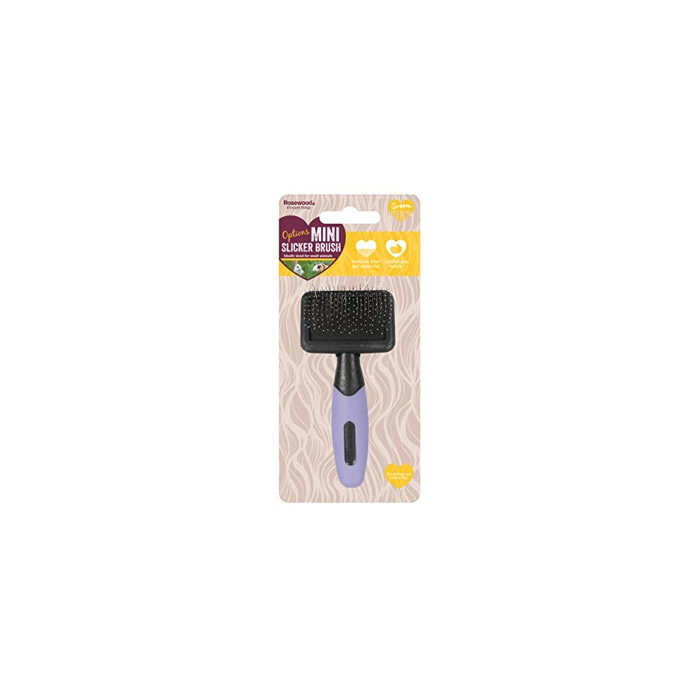 OPTIONS SA MINI GENTLE SLICKER,Purple/Black,2.01 x 5.59 x 11.99 cm; 31.75 Grams