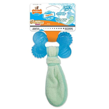 Puppy Teething Chew Toy Freezer Bone with Soothing Cloth, Peanut Butter Flavour, S, for Puppies Up to 11 kg