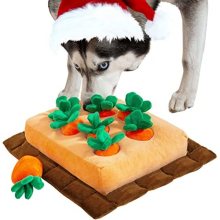 Hide and Seek Plush Dog Toys, Interactive Squeak Dog Toys Teething Chew Toys Plush Carrot Field Educational Toys for Small Medium Large Dogs and Cats