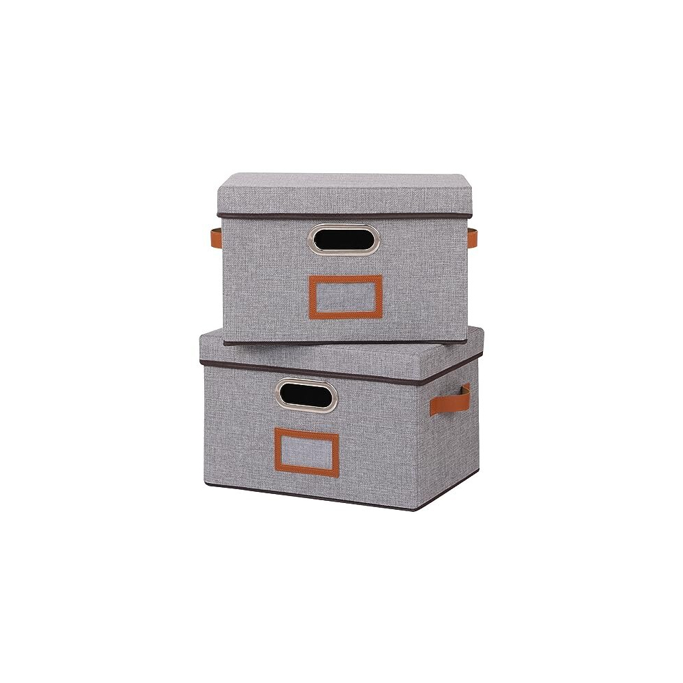 Storage Boxes with Lids, Storage Baskets for Shelves, Foldable Cube Organiser Box Baskets, Collapsible Fabric Bins Home Decorative Storage Box, 32 x