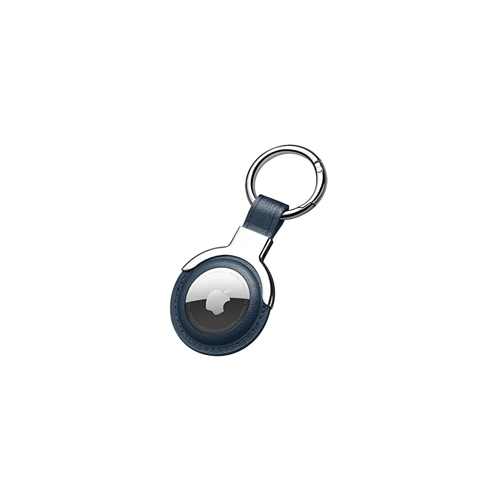 Leather Protective Case for AirTags, AirTag Key Chain Loop Holders for Luggage