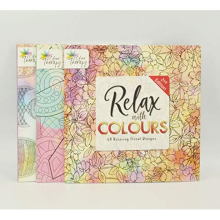 ADULT COLOURING BOOKS, COLOUR THERAPY DESIGNS - 3 DIFFERENT BOOKS INCLUDED FLORAL ANIMALS & PATTERNS - 2nd EDITION 6846 SET