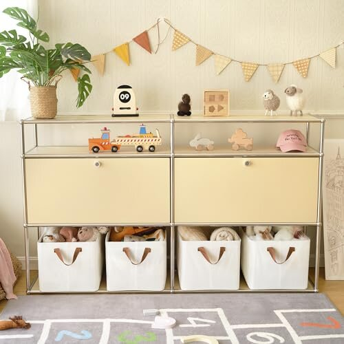Storage Boxes for Shelves, Pack of 4 Top of Wardrobe Storage Boxes