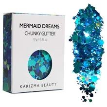 Mermaid Dreams Glitter. 10g Chunky Face Glitter, Hair Glitter, Eye Glitter, Body Glitter for Women. Rave Glitter, Festival Accessories, Cosmetic