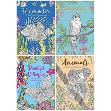 Colour Therapy Anti-Stress Adult Colouring Books Set of 4 - Choose Your Set (SET 2)