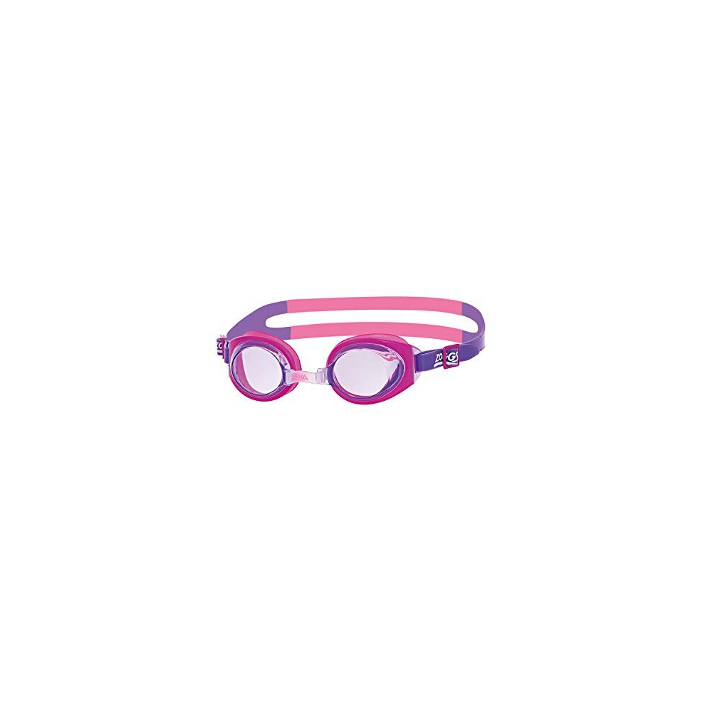 Zoggs Little Ripper Kids Swimming Goggles, Uv Protection Swim Goggles, Slide Adjust Split Yoke Children's Goggles Strap, Fog Free Pink Tinted Swim Goggle