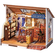 DIY Miniature Room Doll House Kit - Kiki's Magic Emporium, Wooden Dollhouse Model Kit, Craft Kits Gifts for Adults and Teens for Christmas