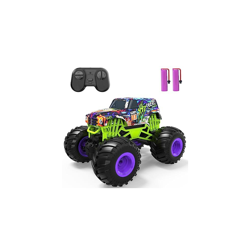 All Terrain Remote Control Monster Truck Toy,1:16 Scale RC Car for Boys,2.4Ghz High Speed Electric Vehicle,Big Foot RC Truck Gift, RTR Crawler for