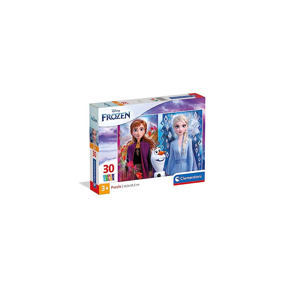 20251, Disney Frozen Supercolor Puzzle for Children - 2 x 30 Pieces , Ages 3 Years Plus