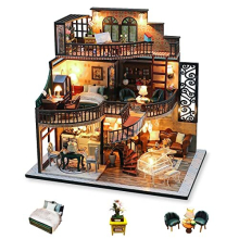 DIY Miniature Dolls House Kit for Adults to Build DIY Mini House Kit with Furniture DIY Miniature House Kit with Tools Make Your Own Craft House Model