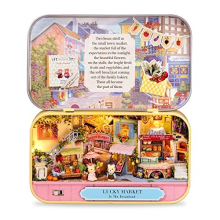 DIY Box Theatre Miniature House Kit to Build Iron Box DIY Theatre Dolls House Kit with Tools Make Your Own Craft House (Lucky Market)