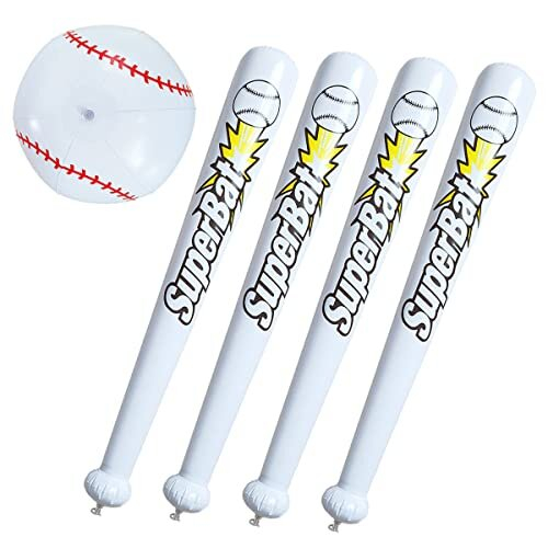 Beach Ball Baseball Set, Inflatable Baseball Bat, Inflatable Baseball