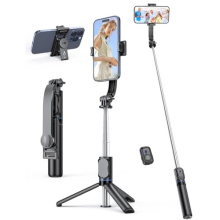 Selfie Stick Tripod with Detachable Phone Holder, 41.7" Extendable Phone Tripod with Remote, 360 Rotatable Tripod Stand For iPhone, Samsung, and