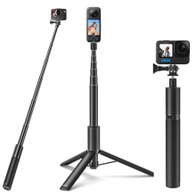 Selfie Stick Tripod Monopod for GoPro Insta360, 120CM Extendable Selfie Vlog Handle Portable Tripod Stand Accessories for GoPro Hero 12 11 10 9 8 7 6