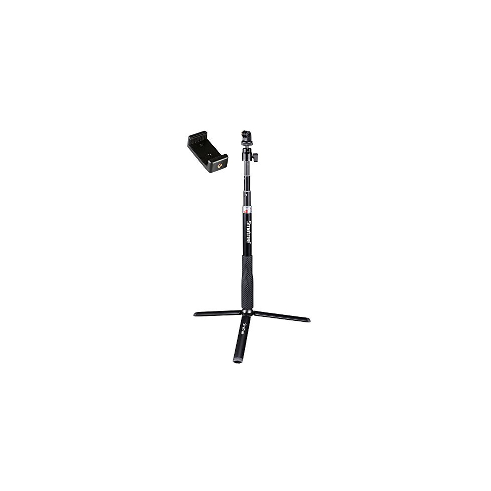 Aluminum Telescoping Selfie Stick with Tripod Stand Compatible for Gopro Hero 12/11/10/9/8/7/6/5/4/3+/3/Session/Hero Max/Gopro Hero 2018/DJI OSMO