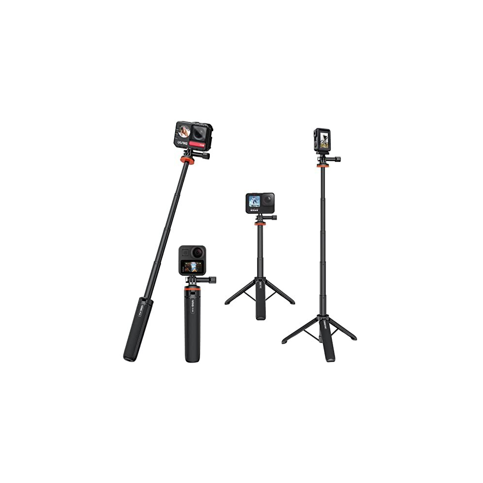 Selfie Stick For Gopro, Extendable Mini Tripod For Insta360 Selfie Stick Gopro Hero 10/9/8/7/6/5 /Gopro Max Dji Osmo Action Insta 360 Akaso Black 5014286031172