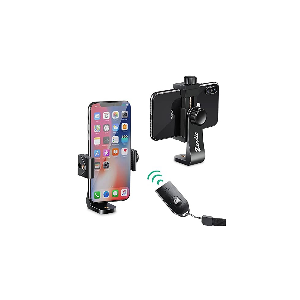 Smartphone Tripod Mount Adapter, Cell Phone Tripod Holder With Wireless Remote Shutter, Selfie Stick Monopod Adjustable Clamp, Fits For All Iphone And 5014286031257