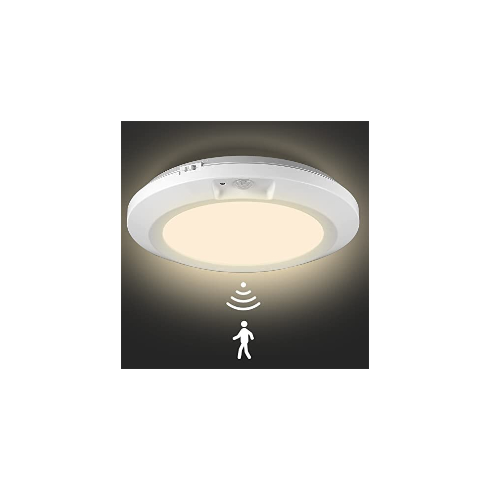 Motion Sensor Ceiling Light, Battery Powered Sensor Light Indoor, 6.5'' Bright Wireless Ceiling Light, Suitable for Attic, Garage, Corridor, Staircase
