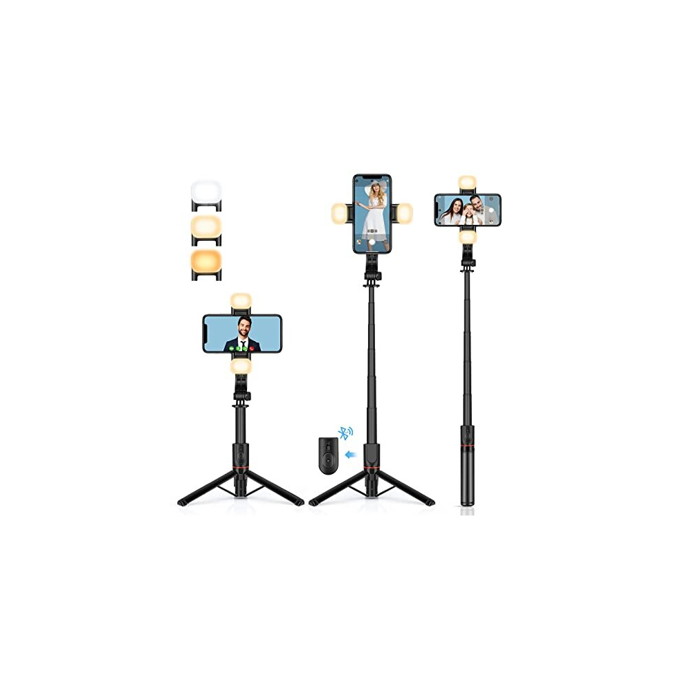 Selfie Stick Tripod With Fill Utebit Extendable 108Cm Bluetooth Selfie Stick With 2 S, Detachable Wireless Remote, 360 Rotation Mobile Light 5014286029612