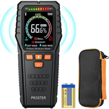 Pinless Moisture Meters with Backlit LCD Screen Non-Invasive Moisture Meter Detects up to 3/4-Inch Below Surface for Non-Destructive Moisture