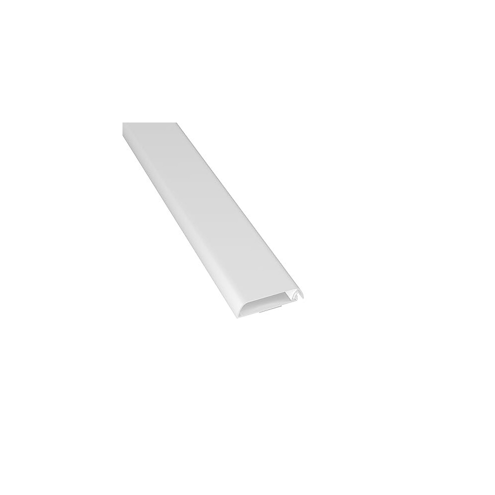 Cable Trunking, Wire Cover For Wall, Tv Cable Tidy, Paintable, Self-Adhesive, Hinged One-Piece Design - 60Mm (W) X 15Mm (H) X 40Cm Length - White 5014286033718