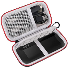 Hard Carrying Case for Crucial X8 Portable SSD 1TB 2TB 4TB 500GB USB 3.2 External Solid State Drives Hard EVA Shockproof Water Repellent Protective