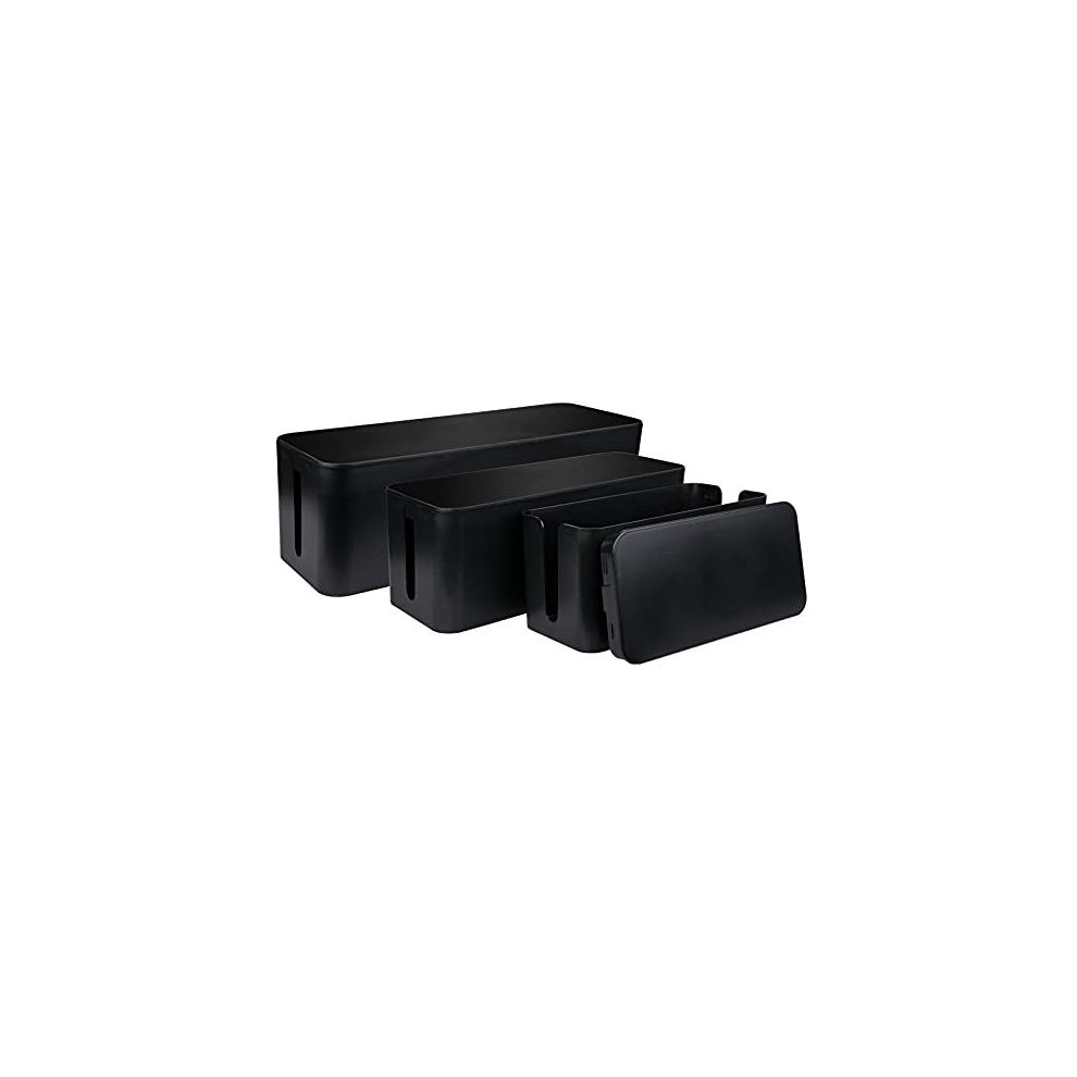 Set Of 3 Cable Management Box, 3 Size Cord Hider Box Cable Organizer Box To Cover And Hide Surge Protector, Power Strips, Cords From Tvs Computers On 5014286031882