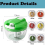 Multi-Function Manual Food Chopper,Manual Food Processor Vegetable Chopper, Portable Hand Pull String Garlic Mincer Onion Cutter for Veggies, Ginger, 2