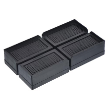 Furniture Risers 1.5 Inch, 4Pcs Rectangle Bed Risers Adjustable Couch Riser for Extender for Bed Desk Sofa Table Lift Support Up to 1300Lbs, Black